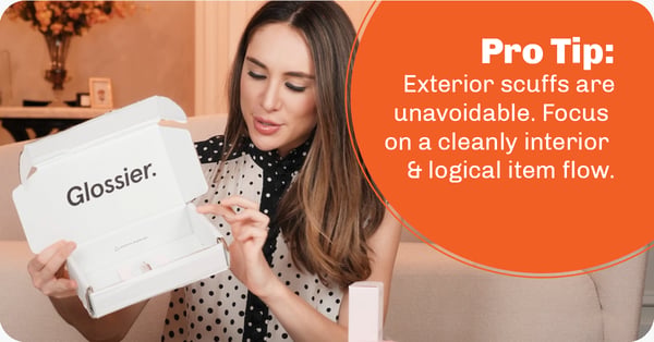Glossier's unboxing experience is relatively clean