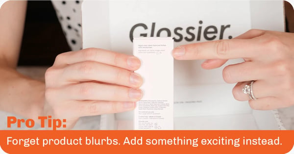 Glossier's Product Information is Non-Existent in their Packaging