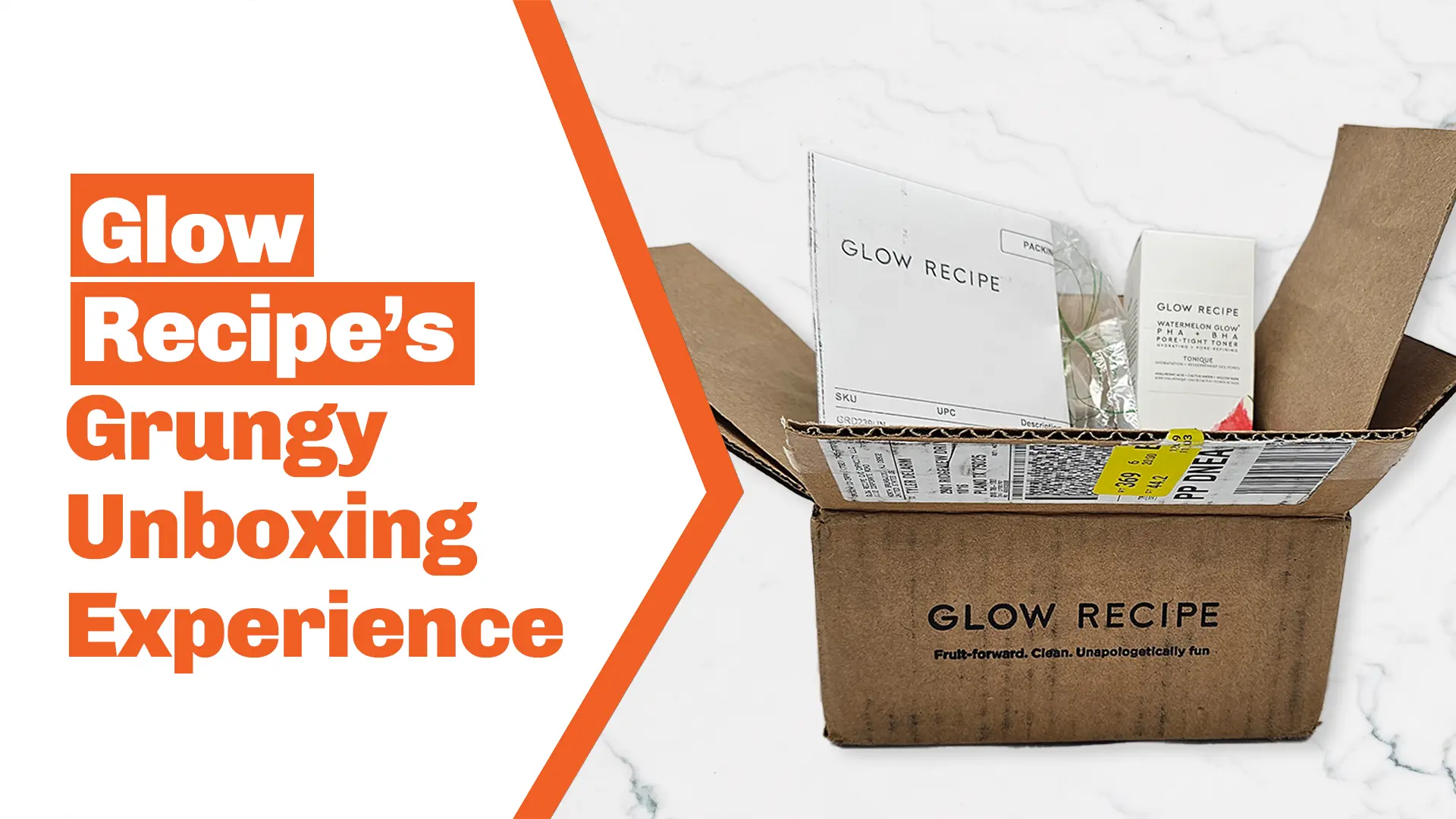 An unboxing marketing video about Glow Recipe's experience