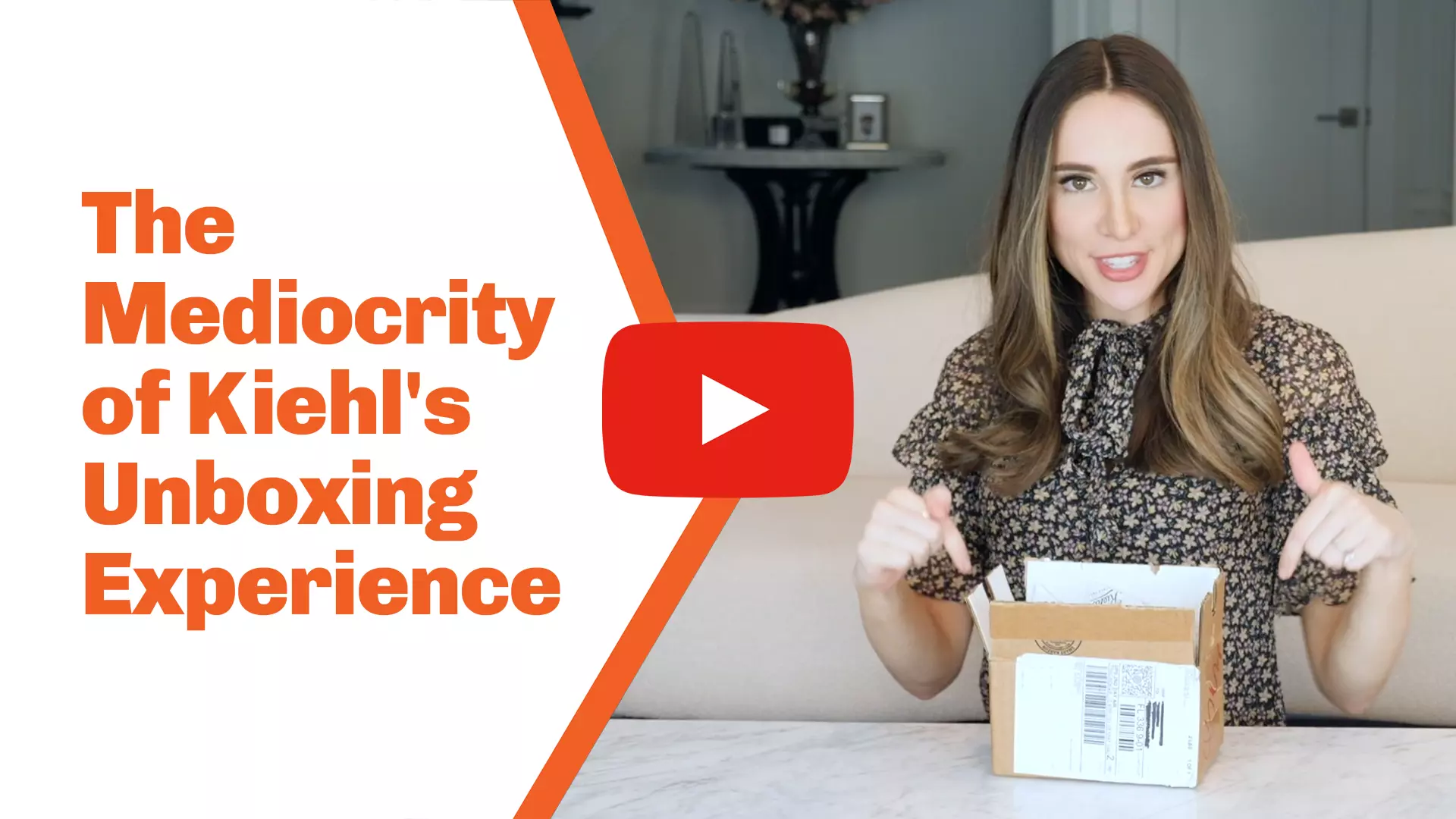 An unboxing marketing video about Kiehl's experience